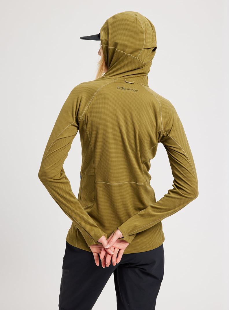 Burton [ak] System Mikina Damske Olivovo Zelená | 37681-UGOM