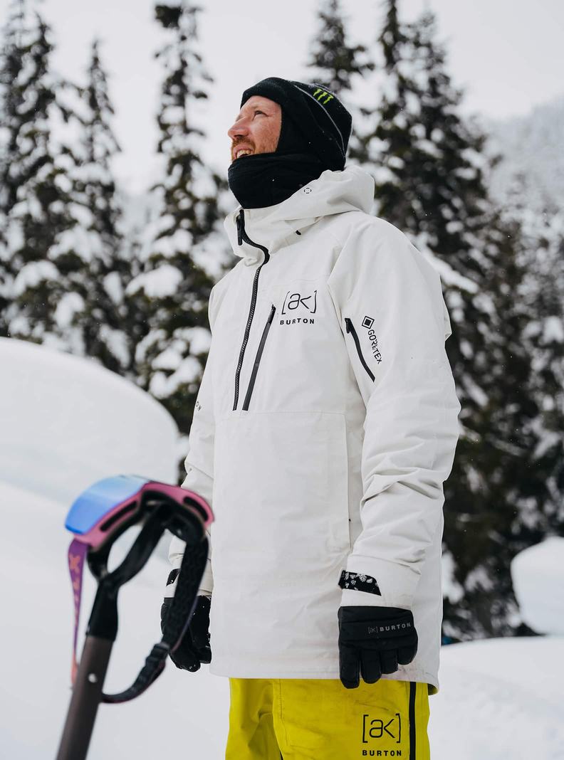 Burton [ak] Velocity GORE‑TEX 2L Anorak Zimní Bunda Panske Biele | 39150-PKNE